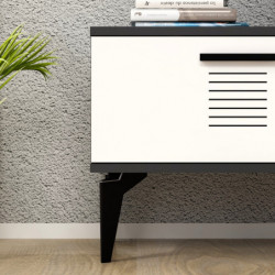 Mueble TV Asimo Antracita Blanco Practica Hogar