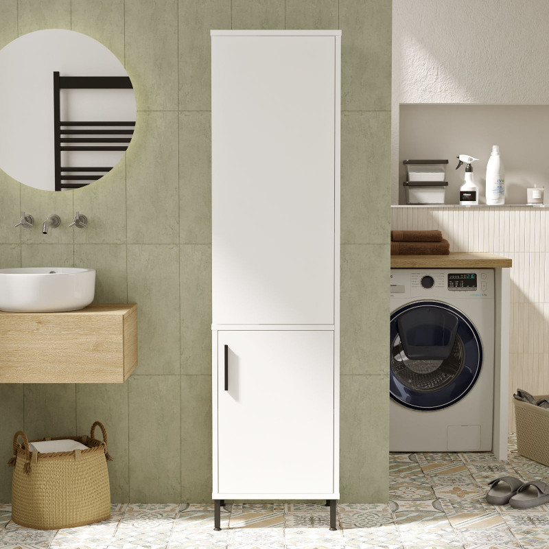 Mueble auxiliar Vi1-W blanco Practica Hogar Mueble auxiliar Vi1-W blanco Practica Hogar