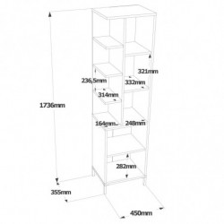 Mueble auxiliar Vi1-W blanco Practica Hogar