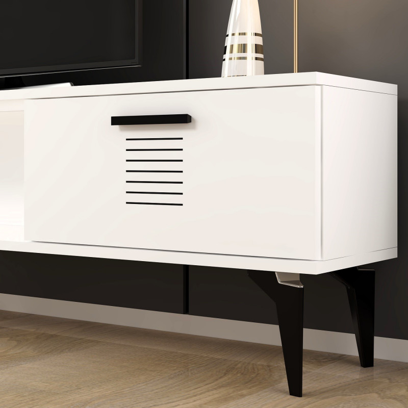 Mueble TV Asimo Blanco Practica Hogar Mueble TV Asimo Blanco Practica Hogar