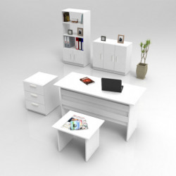Conjunto de muebles de oficina VO14-W blanco Practica Hogar