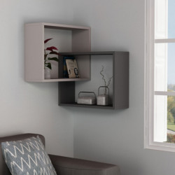 Estante de pared Ring antracita moca claro Practica Hogar