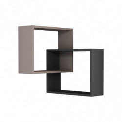 Estante de pared Ring antracita moca claro Practica Hogar