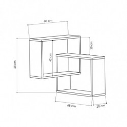 Estante de pared Ring antracita moca claro Practica Hogar