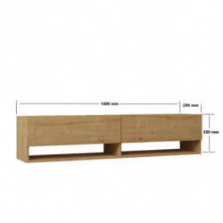 Mueble TV con estante Arges roble zafiro Practica Hogar