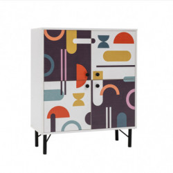 Mueble auxiliar Mültilüx Sia mostaza morado marrón blanco Practica Hogar