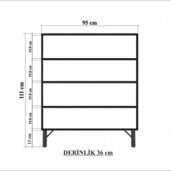 Mueble auxiliar Mültilüx Sia mostaza morado marrón blanco Practica Hogar