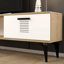 Mueble TV Asimo Roble Zafiro Blanco Practica Hogar