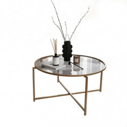 Mesa de centro Gold Sun S404F humo oro Practica Hogar