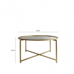Mesa de centro Gold Sun S404F humo oro Practica Hogar