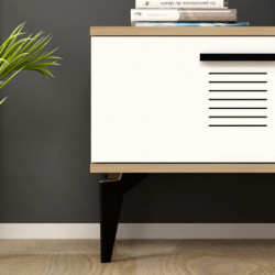 Mueble TV Asimo Roble Zafiro Blanco Practica Hogar