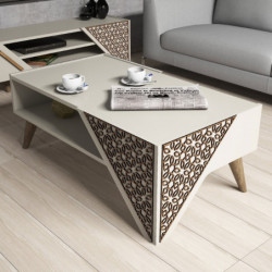 Mesa de centro Beril crema Practica Hogar