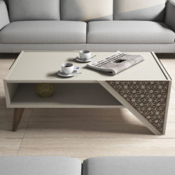 Mesa de centro Beril crema Practica Hogar