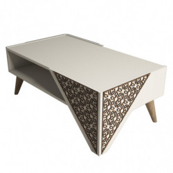 Mesa de centro Beril crema Practica Hogar