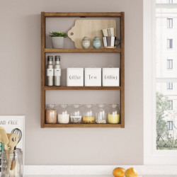 Estante de pared PR1-BR nogal Practica Hogar