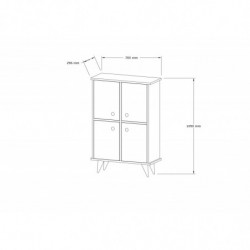 Mueble auxiliar Antik pino atlántico Practica Hogar