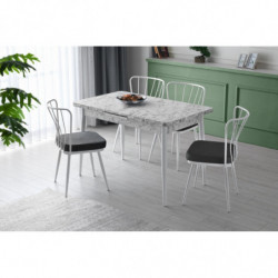 Mesa de comedor extensible Ay-1183 multicolor Practica Hogar