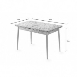 Mesa de comedor extensible Ay-1183 multicolor Practica Hogar