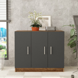 Mueble auxiliar Vario E antracita nogal Practica Hogar