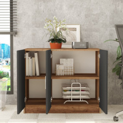 Mueble auxiliar Vario E antracita nogal Practica Hogar