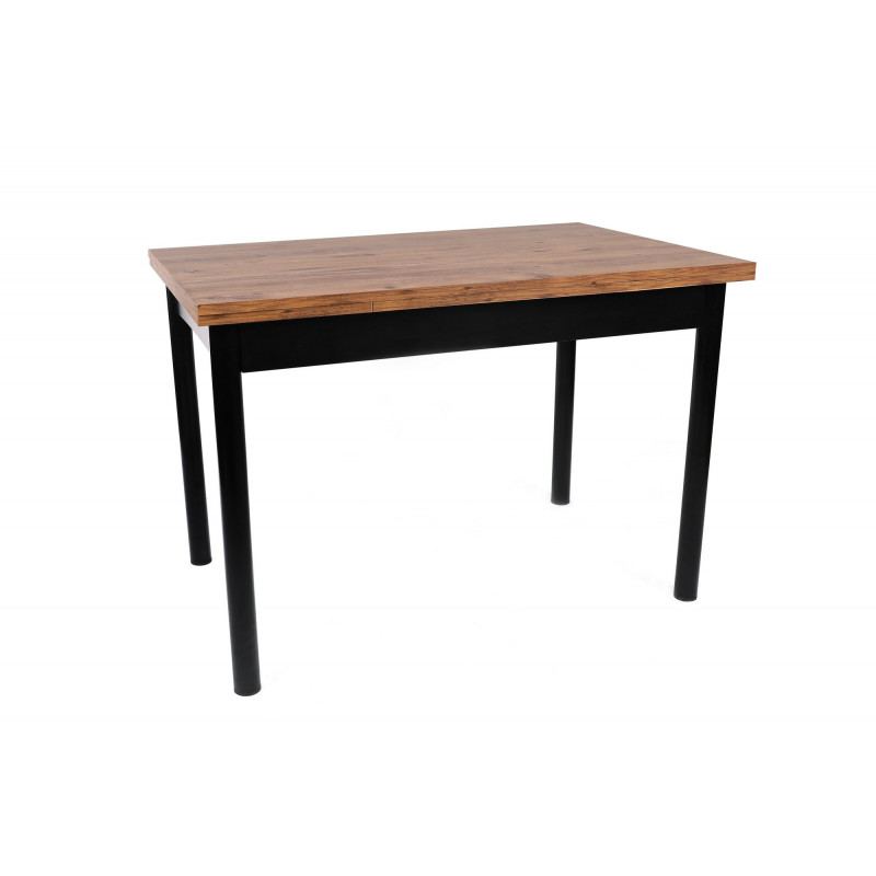 Mesa de comedor extensible Polo-1303 negro nogal Practica Hogar Mesa de comedor extensible Polo-1303 negro nogal Practica Hogar