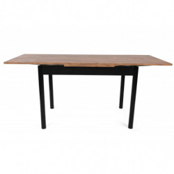 Mesa de comedor extensible Polo-1303 negro nogal Practica Hogar
