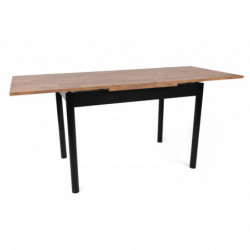 Mesa de comedor extensible Polo-1303 negro nogal Practica Hogar