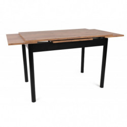 Mesa de comedor extensible Polo-1303 negro nogal Practica Hogar