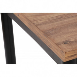 Mesa de comedor extensible Polo-1303 negro nogal Practica Hogar