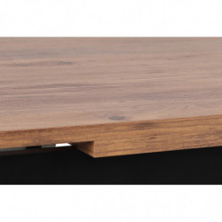 Mesa de comedor extensible Polo-1303 negro nogal Practica Hogar