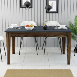 Mesa comedor Milan 513 antracita nogal Practica Hogar