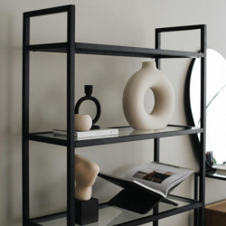 Librería K100 negro Practica Hogar