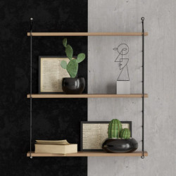 Estante de pared Armoni 3 nogal Practica Hogar