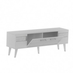 Mueble TV Moda Blanco Plata Practica Hogar
