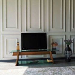 Mueble TV TV202 verde nogal Practica Hogar