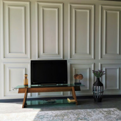 Mueble TV TV202 verde nogal Practica Hogar