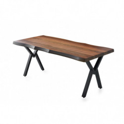 Mesa comedor Milano-1031 nogal Practica Hogar