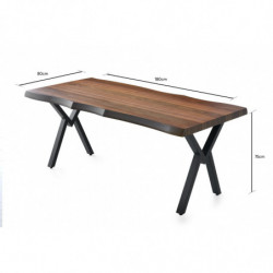 Mesa comedor Milano-1031 nogal Practica Hogar