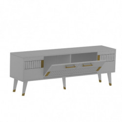 Mueble TV Moda Blanco Oro Practica Hogar