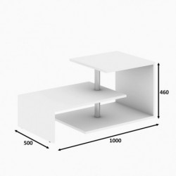 Mesa de centro Dilek blanco Practica Hogar