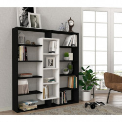 Librería Ample blanco negro Practica Hogar