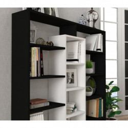 Librería Ample blanco negro Practica Hogar