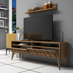 Conjunto de muebles de salón Line nogal Practica Hogar