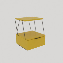 Mesita de noche Tekoba amarillo Practica Hogar