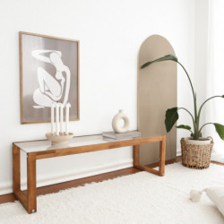 Mueble TV Via madera natural Practica Hogar