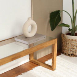 Mueble TV Via madera natural Practica Hogar