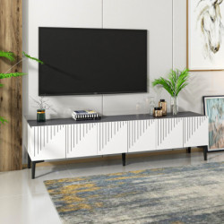 Mueble TV Artemis Blanco Antracita Practica Hogar