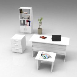 Conjunto de muebles de oficina VO11-W blanco Practica Hogar