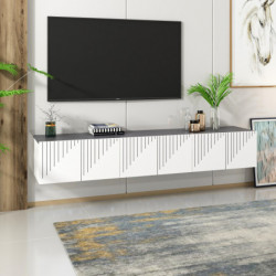Mueble TV Artemis Blanco Antracita Practica Hogar