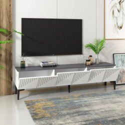Mueble TV Artemis Blanco Antracita Practica Hogar